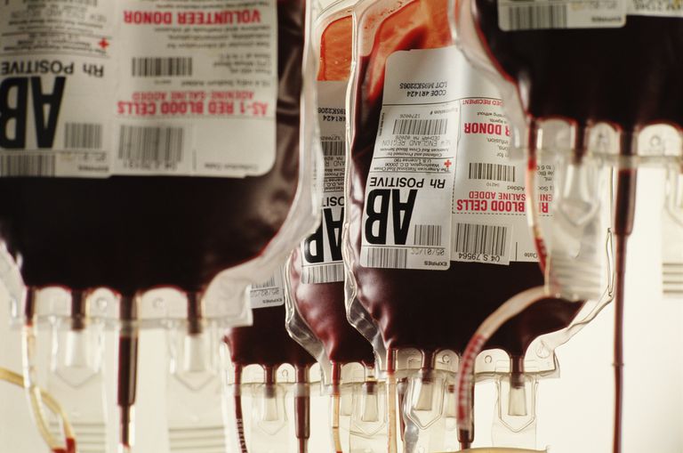 andere kant, bloed donor, negatieve test, rode bloedcellen, soorten bloed