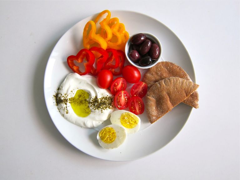 Griekse yoghurt, groenten voegen, portie Calorieën