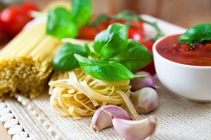 Italiaanse gerechten, Italiaans eten, basis room, veel Italiaanse gerechten, bevat bevat