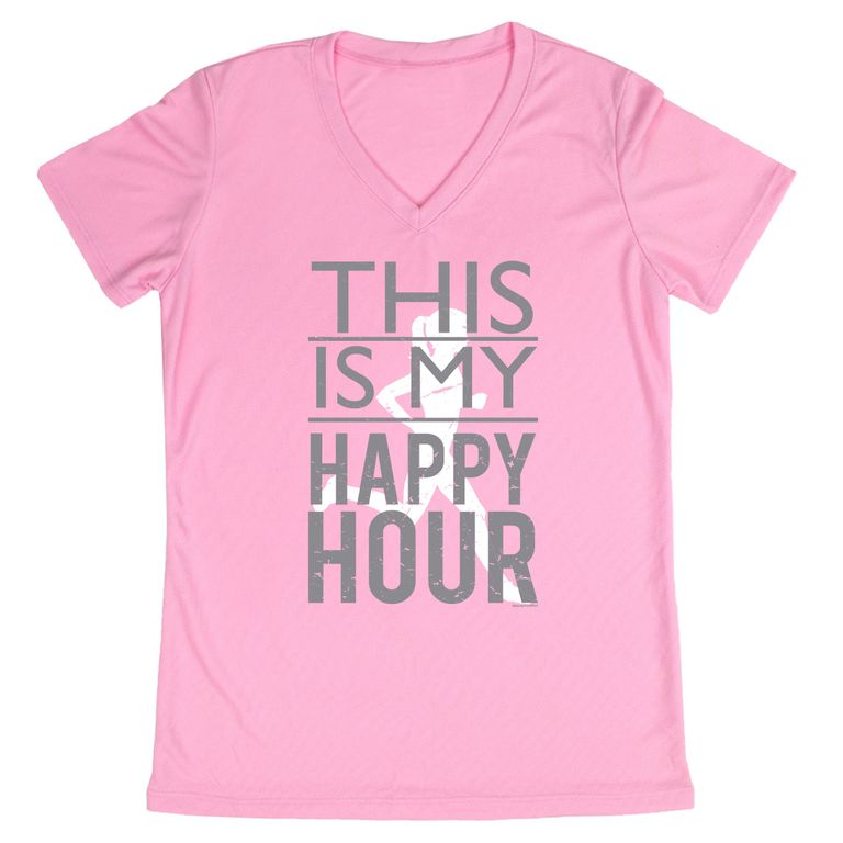 Verkrijgbaar roze, voor heren, comfortabele T-shirt, dacht zeiden, groenblauw indigo, Happy Hour