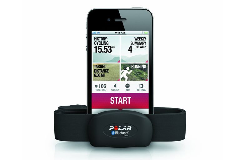 Polar Beat-app, mobiele apparaat, Polar hartslagmeter, apparaat gebruikt, connector band