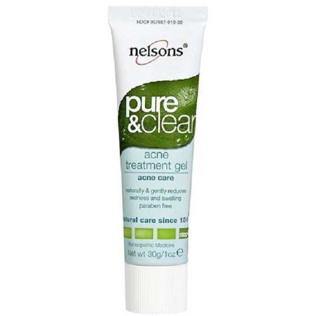 behandeling acne, absorbeert snel, heldere acne-behandelingsgel, individuele puistjes, Nelsons Pure