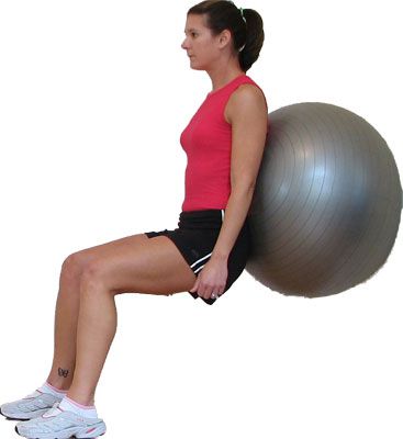 Zorg ervoor, Deze oefening, Gedetailleerde instructies, Ball Squat, achter tenen