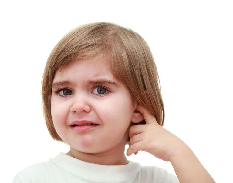 kleine kinderen, veroorzaakt door, deze aandoening, druk oren
