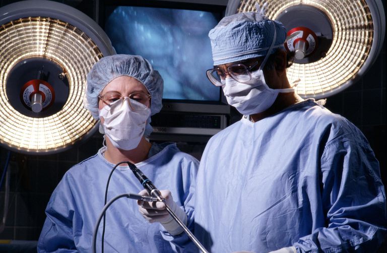 Afhankelijk reden, chirurgische ingreep, tijdens laparoscopie, videocamera chirurg